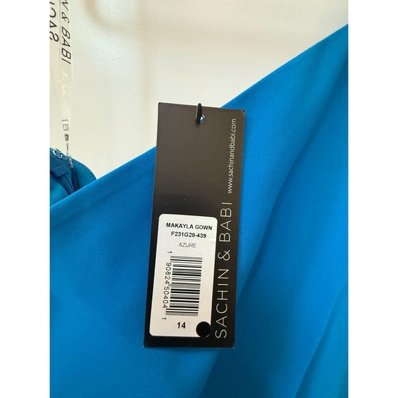 Sachin & Bobi - Mackayla Gown NWT - Azure - Size 14 - Picture 6 of 7